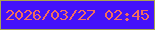 文字の大きさ：4、枠の色：aaa350、背景の色：4411fb、文字の色：f26d5f 無料ブログパーツのブログ時計