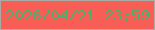 文字の大きさ：3、枠の色：aaaca3、背景の色：f85e55、文字の色：4ead6a 無料ブログパーツのブログ時計