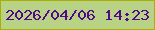 文字の大きさ：4、枠の色：aaaf00、背景の色：b9d386、文字の色：530988 無料ブログパーツのブログ時計
