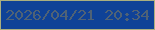 文字の大きさ：2、枠の色：aaaf7f、背景の色：0f4297、文字の色：4f6276 無料ブログパーツのブログ時計