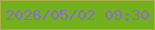 文字の大きさ：3、枠の色：aab048、背景の色：72b11b、文字の色：8a6bcc 無料ブログパーツのブログ時計