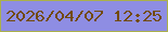 文字の大きさ：2、枠の色：aab04b、背景の色：8e8de3、文字の色：724a06 無料ブログパーツのブログ時計