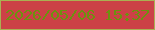 文字の大きさ：1、枠の色：aab052、背景の色：cc4146、文字の色：6c920f 無料ブログパーツのブログ時計