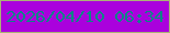 文字の大きさ：2、枠の色：aab276、背景の色：aa01dd、文字の色：0d8587 無料ブログパーツのブログ時計