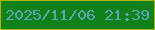 文字の大きさ：5、枠の色：aab30c、背景の色：11821a、文字の色：5aa6b3 無料ブログパーツのブログ時計
