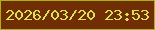 文字の大きさ：1、枠の色：aab314、背景の色：712e05、文字の色：d8e454 無料ブログパーツのブログ時計