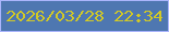 文字の大きさ：5、枠の色：aab5fc、背景の色：4e77b1、文字の色：d2c926 無料ブログパーツのブログ時計