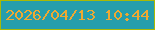 文字の大きさ：2、枠の色：aab905、背景の色：269eac、文字の色：efa931 無料ブログパーツのブログ時計