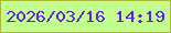 文字の大きさ：4、枠の色：aab938、背景の色：c2fd8d、文字の色：5c26de 無料ブログパーツのブログ時計