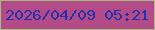 文字の大きさ：2、枠の色：aaba7f、背景の色：b24b88、文字の色：2630af 無料ブログパーツのブログ時計