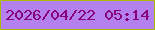 文字の大きさ：5、枠の色：aabb05、背景の色：b480ed、文字の色：870077 無料ブログパーツのブログ時計