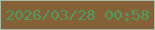 文字の大きさ：2、枠の色：aabba5、背景の色：866037、文字の色：4a9d5d 無料ブログパーツのブログ時計