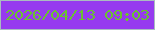 文字の大きさ：4、枠の色：aabcc0、背景の色：963bef、文字の色：6ac230 無料ブログパーツのブログ時計