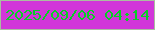 文字の大きさ：1、枠の色：aabda0、背景の色：d136d9、文字の色：09ce26 無料ブログパーツのブログ時計