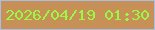 文字の大きさ：2、枠の色：aabde3、背景の色：c79056、文字の色：9afa42 無料ブログパーツのブログ時計