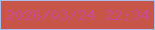 文字の大きさ：4、枠の色：aabee9、背景の色：c75548、文字の色：ca4c8f 無料ブログパーツのブログ時計