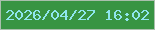 文字の大きさ：3、枠の色：aabfad、背景の色：389443、文字の色：8fe6ee 無料ブログパーツのブログ時計