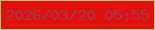 文字の大きさ：5、枠の色：aac582、背景の色：e1110d、文字の色：a9364c 無料ブログパーツのブログ時計