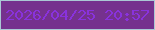 文字の大きさ：3、枠の色：aac8d5、背景の色：75318e、文字の色：8932dc 無料ブログパーツのブログ時計