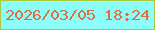 文字の大きさ：2、枠の色：aac941、背景の色：8dfdf8、文字の色：dd6f40 無料ブログパーツのブログ時計