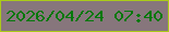 文字の大きさ：2、枠の色：aaca19、背景の色：87767c、文字の色：03780b 無料ブログパーツのブログ時計