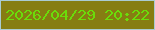 文字の大きさ：5、枠の色：aacbd2、背景の色：867d12、文字の色：6bdc0a 無料ブログパーツのブログ時計