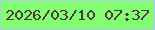 文字の大きさ：5、枠の色：aacbe3、背景の色：83fd72、文字の色：4a3b38 無料ブログパーツのブログ時計