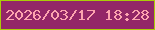 文字の大きさ：2、枠の色：aacc07、背景の色：932667、文字の色：fda4af 無料ブログパーツのブログ時計