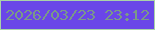 文字の大きさ：4、枠の色：aad2a8、背景の色：6a46e8、文字の色：7a9988 無料ブログパーツのブログ時計
