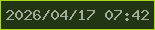 文字の大きさ：1、枠の色：aad917、背景の色：223616、文字の色：a1ac99 無料ブログパーツのブログ時計