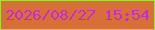文字の大きさ：3、枠の色：aadb37、背景の色：d76f37、文字の色：be2fd0 無料ブログパーツのブログ時計