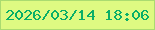 文字の大きさ：5、枠の色：aadb70、背景の色：defa82、文字の色：09af68 無料ブログパーツのブログ時計