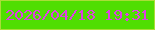 文字の大きさ：5、枠の色：aadd38、背景の色：50de02、文字の色：df41e4 無料ブログパーツのブログ時計