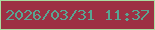 文字の大きさ：4、枠の色：aadda0、背景の色：9d3043、文字の色：59a592 無料ブログパーツのブログ時計