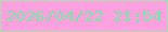 文字の大きさ：3、枠の色：aadeb3、背景の色：ffa0df、文字の色：7ae7a4 無料ブログパーツのブログ時計