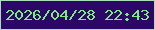 文字の大きさ：2、枠の色：aadebb、背景の色：2d0768、文字の色：7ced7d 無料ブログパーツのブログ時計