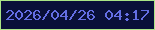 文字の大きさ：1、枠の色：aae586、背景の色：0a1039、文字の色：646ee4 無料ブログパーツのブログ時計