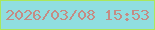 文字の大きさ：1、枠の色：aae75c、背景の色：90dee0、文字の色：c48c84 無料ブログパーツのブログ時計