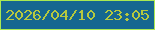 文字の大きさ：5、枠の色：aae952、背景の色：166790、文字の色：b6c93f 無料ブログパーツのブログ時計