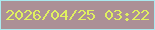文字の大きさ：1、枠の色：aae9ef、背景の色：ac9096、文字の色：e0f060 無料ブログパーツのブログ時計