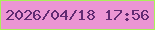 文字の大きさ：1、枠の色：aaf05a、背景の色：eb95d4、文字の色：622a73 無料ブログパーツのブログ時計
