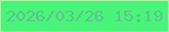 文字の大きさ：3、枠の色：aaf3a7、背景の色：48f578、文字の色：60c191 無料ブログパーツのブログ時計