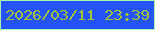 文字の大きさ：3、枠の色：aaf3af、背景の色：2554f6、文字の色：a2c23d 無料ブログパーツのブログ時計
