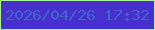 文字の大きさ：3、枠の色：aaf496、背景の色：4730cd、文字の色：4164cd 無料ブログパーツのブログ時計