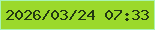 文字の大きさ：5、枠の色：aaf4b3、背景の色：9bd92b、文字の色：223912 無料ブログパーツのブログ時計
