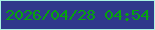 文字の大きさ：2、枠の色：aaf4e3、背景の色：30388b、文字の色：06a30d 無料ブログパーツのブログ時計