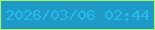 文字の大きさ：1、枠の色：aaf564、背景の色：1f9ac7、文字の色：27bbed 無料ブログパーツのブログ時計
