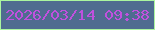 文字の大きさ：1、枠の色：aaf59f、背景の色：4f6c90、文字の色：c051de 無料ブログパーツのブログ時計