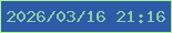 文字の大きさ：5、枠の色：aaf791、背景の色：2e5aa8、文字の色：85d1a2 無料ブログパーツのブログ時計