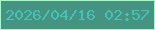 文字の大きさ：1、枠の色：aaf7c3、背景の色：459482、文字の色：47c2b8 無料ブログパーツのブログ時計